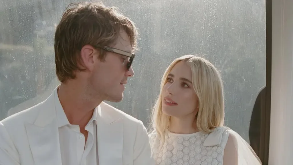 Emma Roberts and Cody John on their wedding day