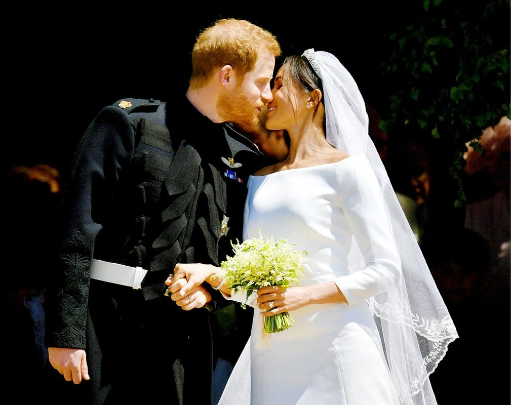 Prince Harry and Meghan Markle on their wedding day in Windsor