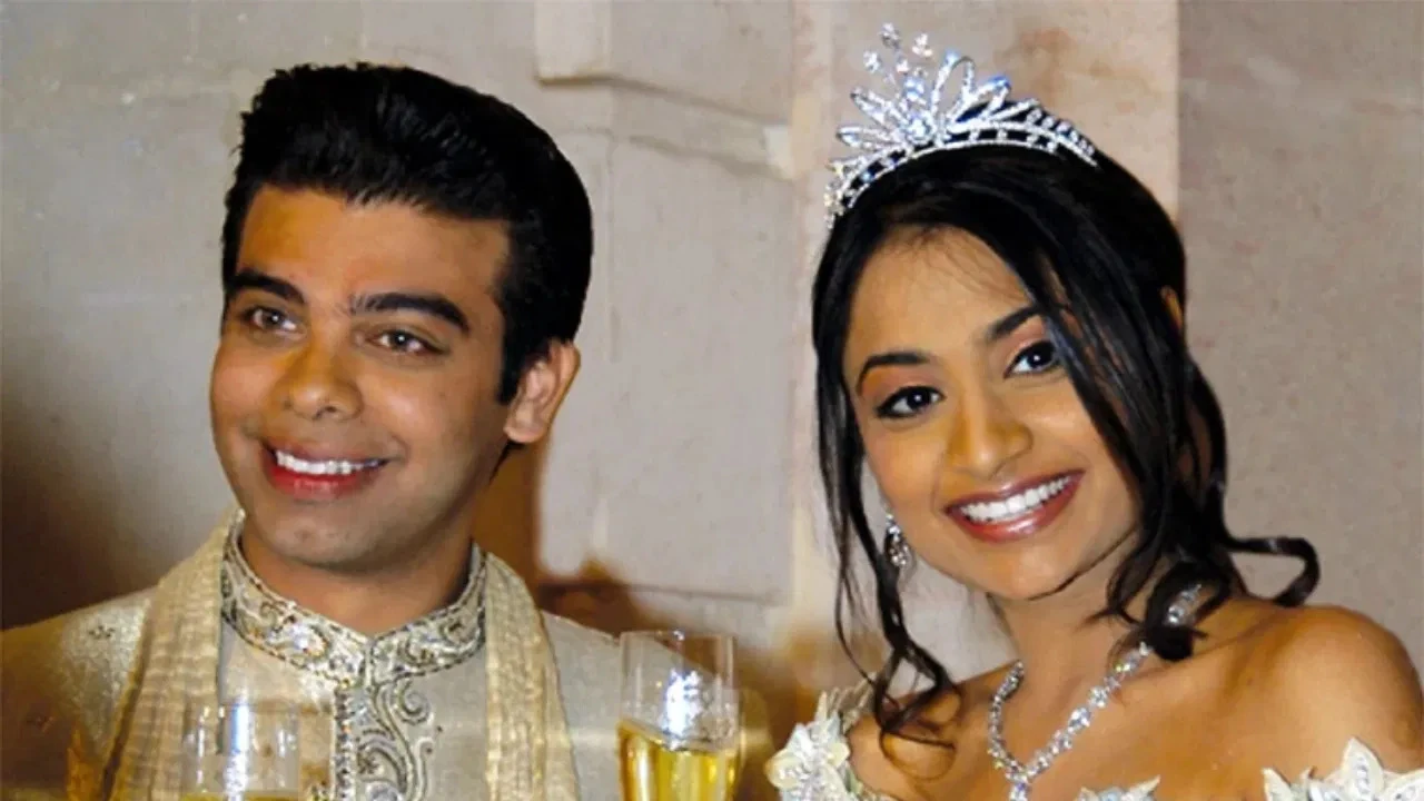 Vanisha Mittal and Amit Bhatia photographed during their 2004 wedding celebrations