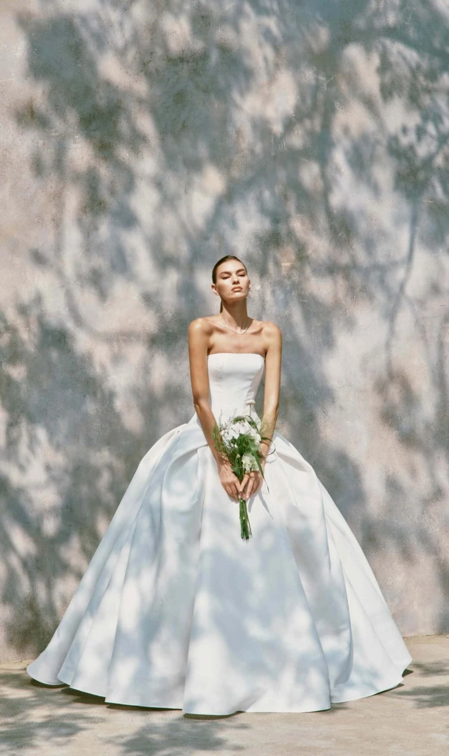 Strapless silk ball gown from the Nicole and Felicia Spring Summer 2027 bridal collection