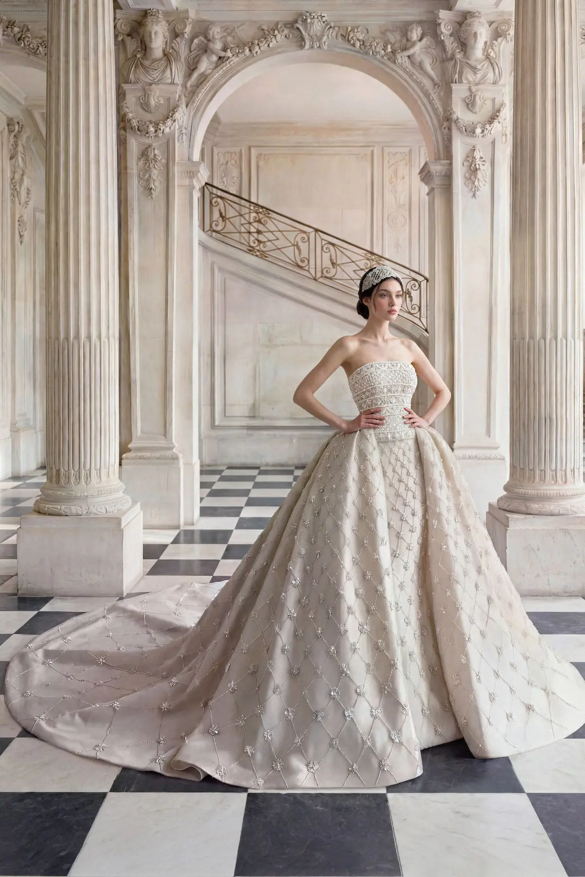 Strapless beaded ball gown from Saiid Kobeisy Bridal Couture 2027