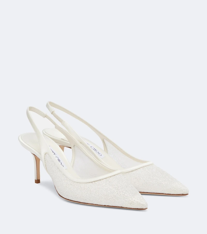 Jimmy Choo Love glitter slingback pumps